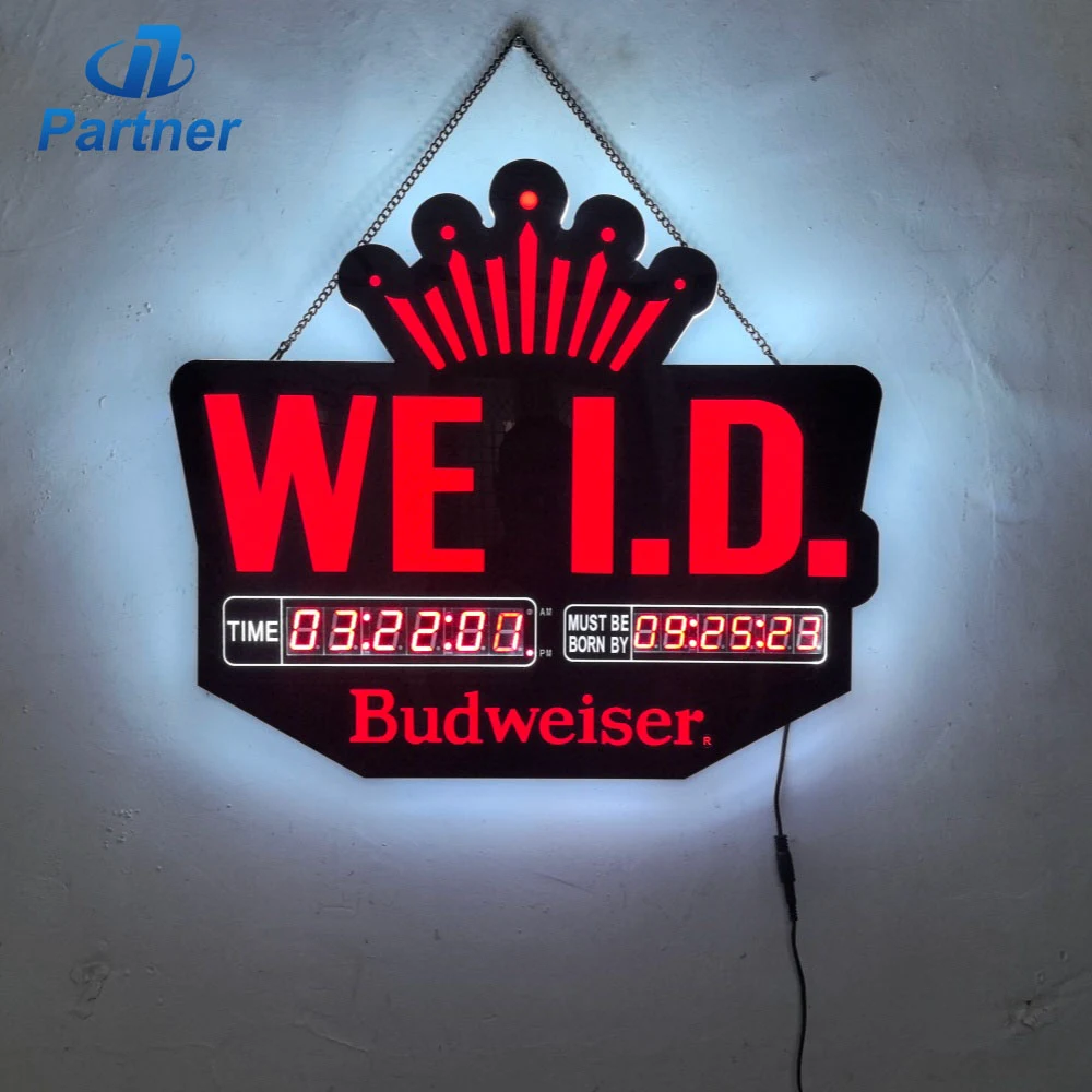 Budweiser WE I.D. LED Sign – Custom Illuminated Wall Decor