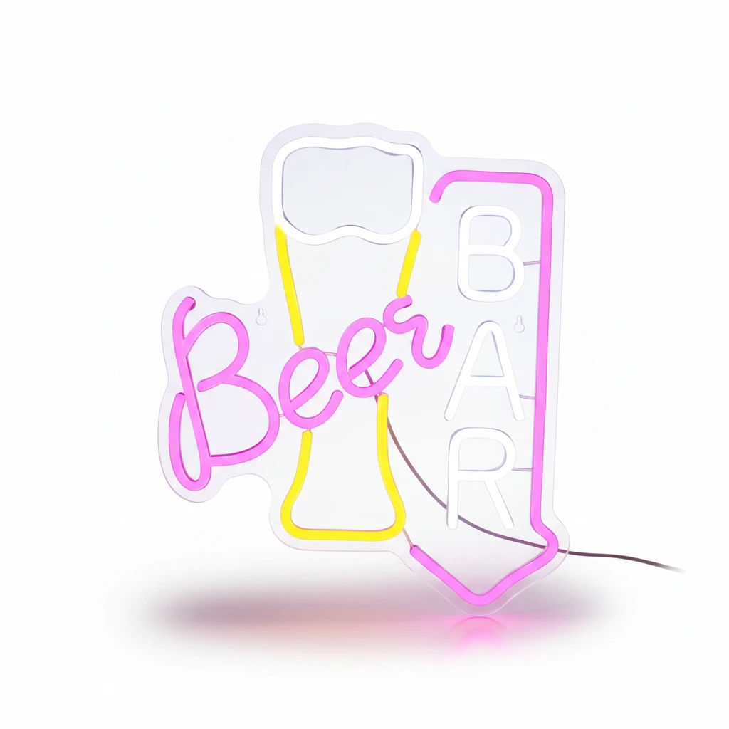 Custom Led Neon Sign Neon Signs Led Neon Light Ul Certified Acrylic Neon Signs Backboard Silicone Flex for Logo Display